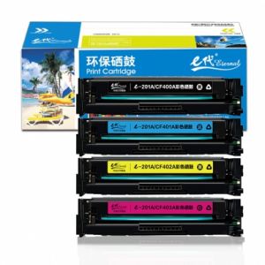 e代经典CF400A201A硒鼓黑蓝黄红四色套装适用惠普HP