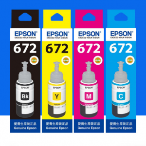 爱普生（EPSON）672四色墨水（黑色/黄色/洋红/青色）