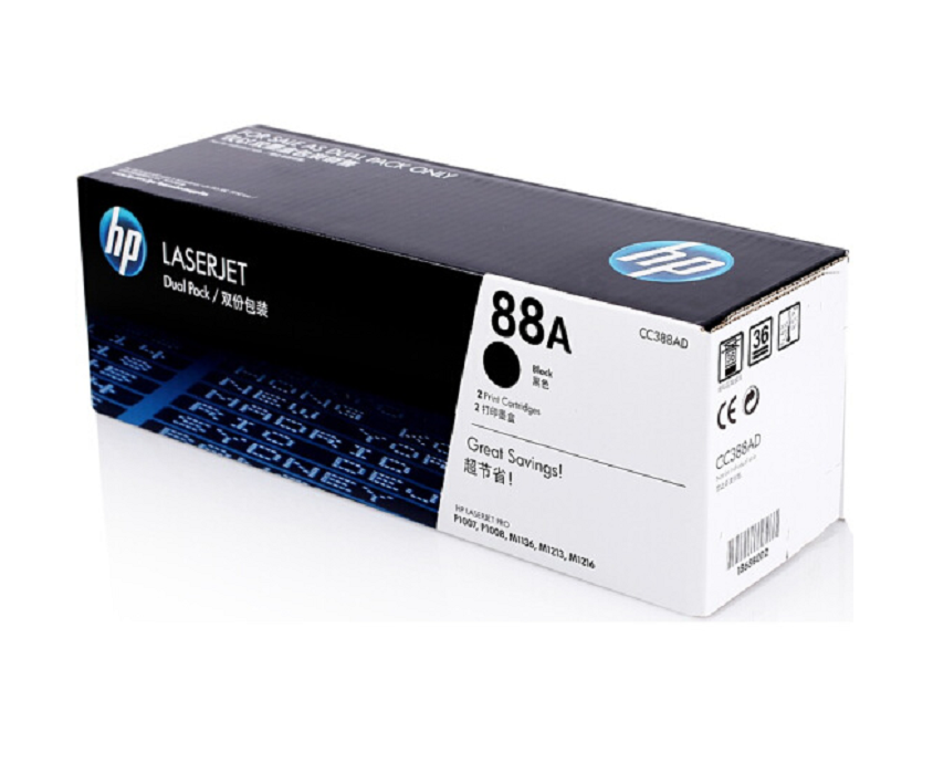 惠普(HP)88A黑色硒鼓CC388A