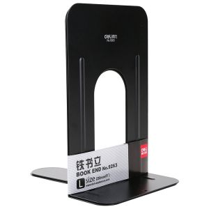 得力 9263 铁书立 -9 2片/付 （单位：付） 黑