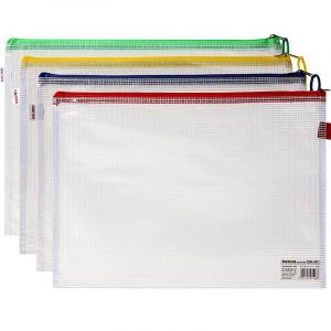 得力5654拉链袋A4(蓝)(单位：个)