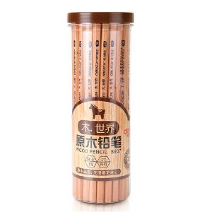 得力 S907 原木铅笔 2B 50支/桶 （单位：桶） 原