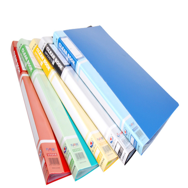 富得快彩色资料册分页文件夹插袋文件夹资料夹20页插页夹