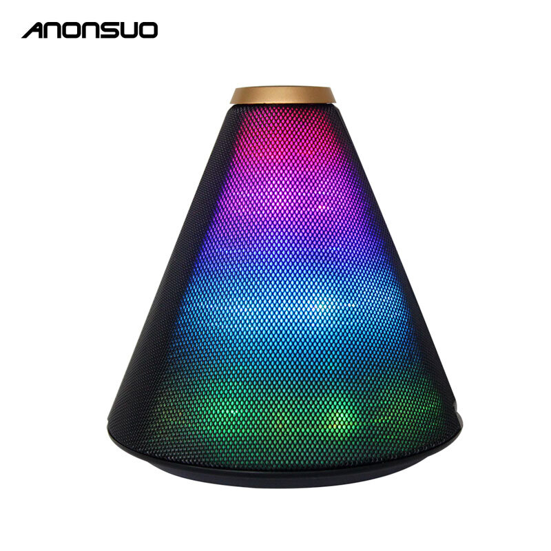 Anonsuo/阿隆索炫彩蓝牙音箱七彩灯发光炫彩LED音箱DS-1507黑色