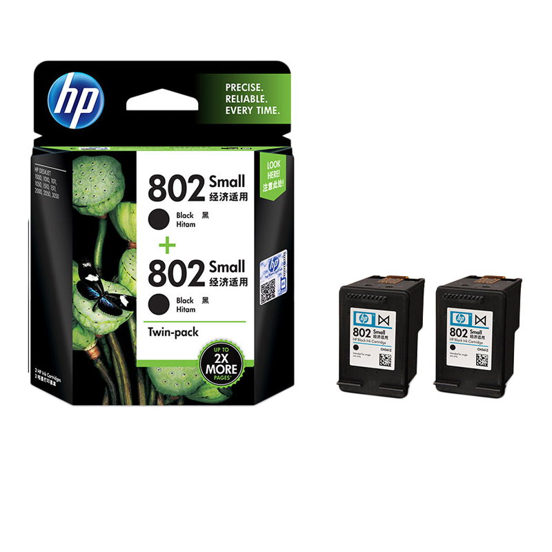 惠普HP802sBlackTwinPackL0S21AA适用于：HP