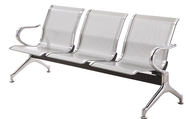 三连排等候椅不锈钢（无皮垫）