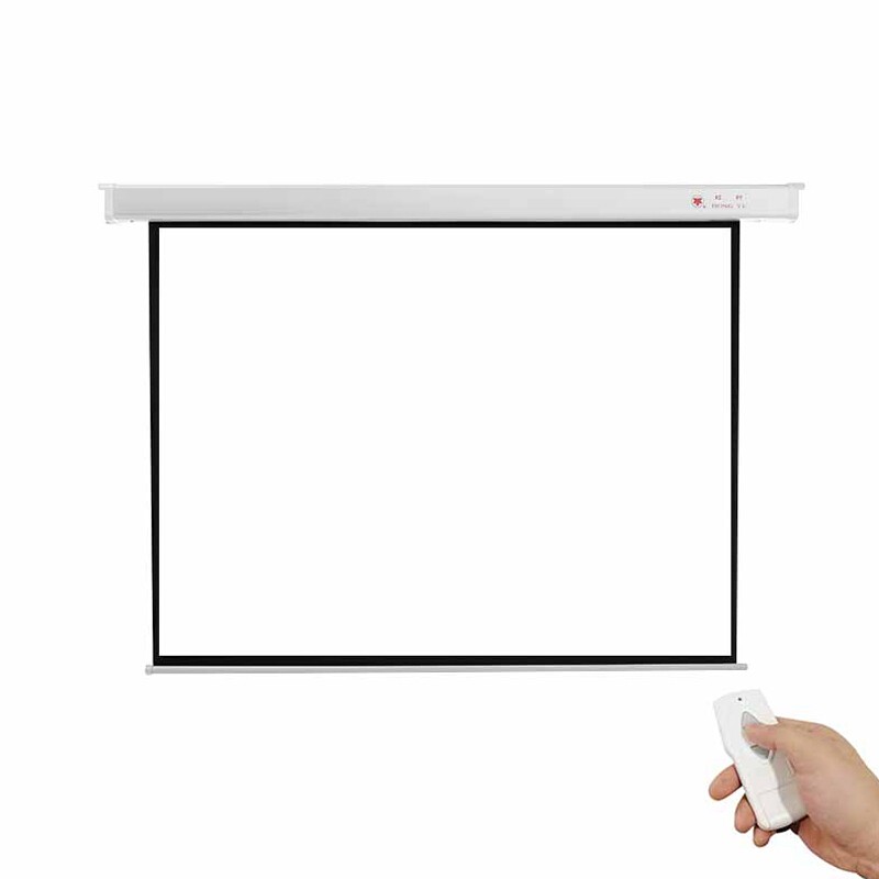红叶（HONGYE）100英寸16：9电动遥控幕布