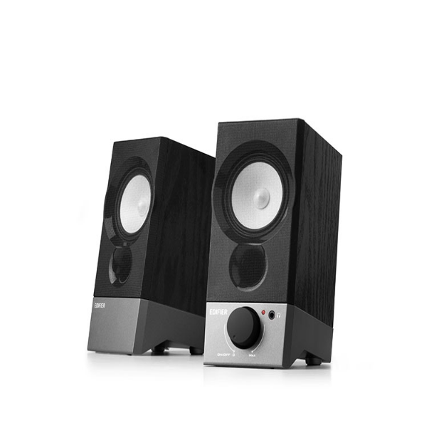 漫步者（EDIFIER）R19U木质纯音2.0迷你桌面音响电脑音箱黑色