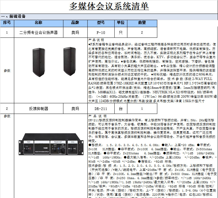 多媒体会议系统