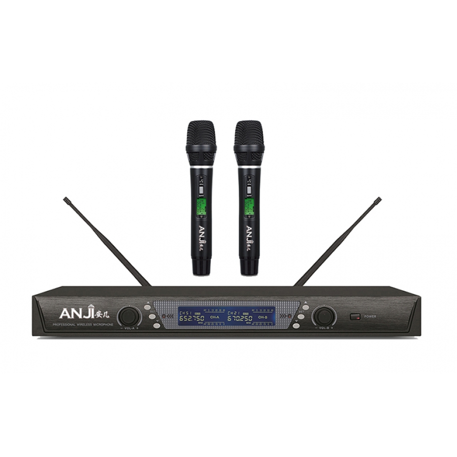 安几（anji）VM100一拖二无线会议话筒