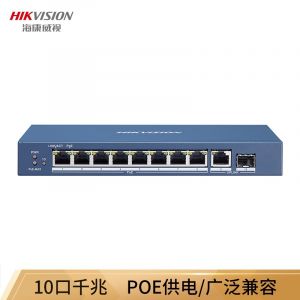 海康威视(HIKVISION)DS-3E0510P-E全千兆POE交换机8个千兆