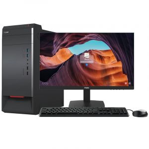 海尔（Haier）博越 LX1-A2747 商务用台式电脑 I5-10400/8G内存/128G SSD+1TB HDD/2G独显/21.5英寸显示器