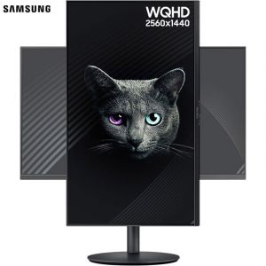 三星（SAMSUNG）F27T702QQC 27英寸电脑显示器 2K IPS技术 三面微边 旋转升降底座 FreeSync HDMI接口
