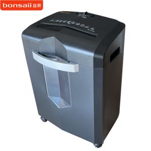 盆景（bonsaii）6138碎纸机 纸桶容积20L 12张连续碎30分钟 4*12mm段状（纸/信用卡/光盘/订书针）4级保密